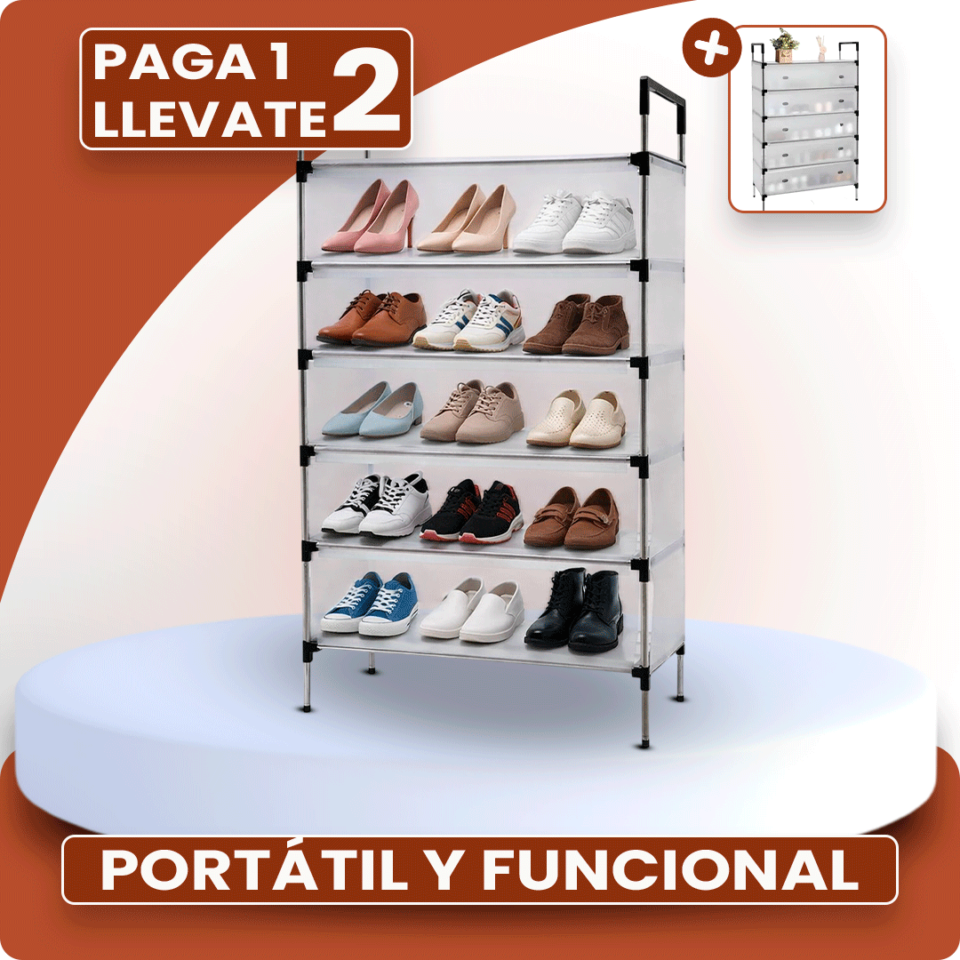 Promo 2x1: Organizador de Zapatos de 6 Niveles, Portátil y Funcional