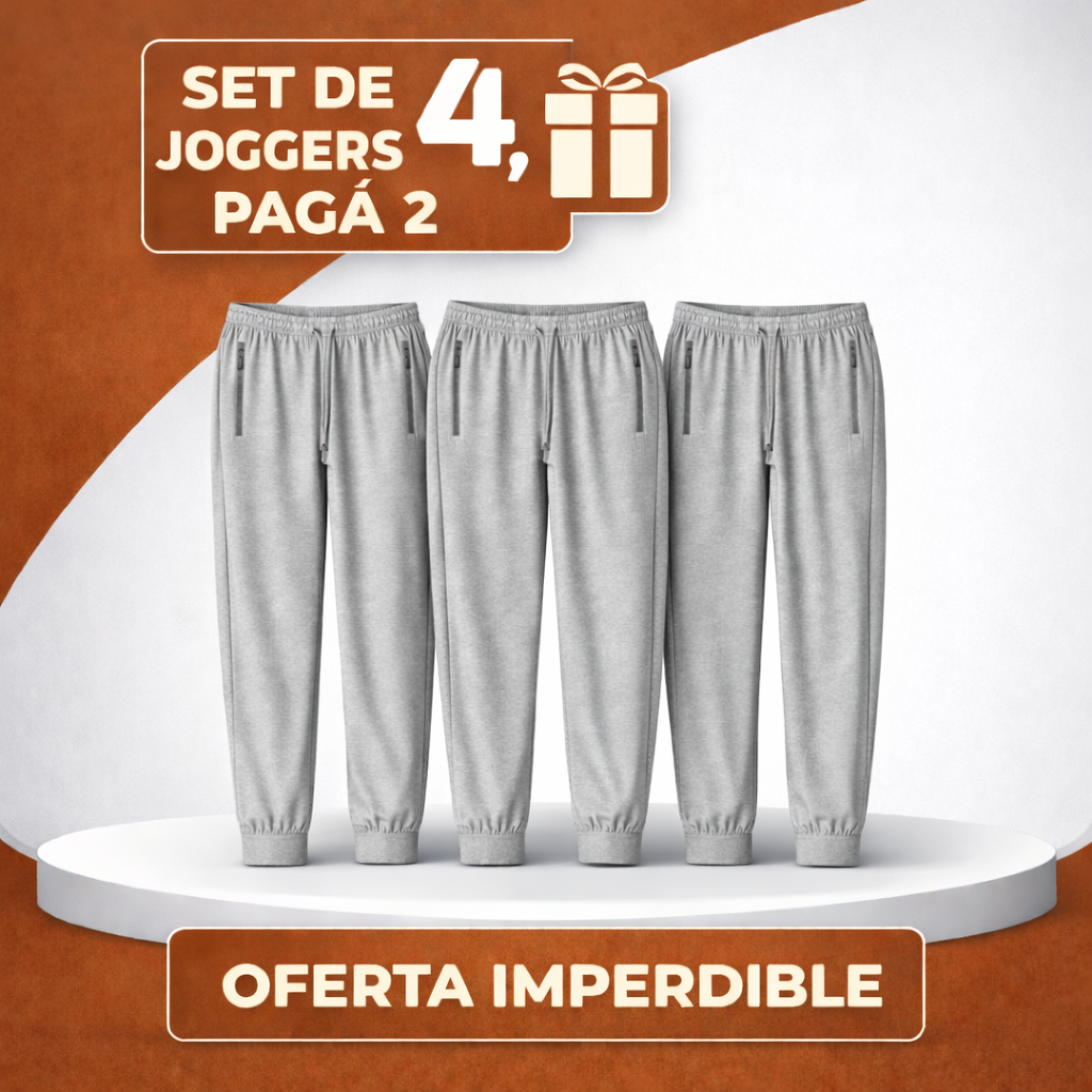[Promo 3x2] Pantalón Jogger SoftFit™ en Algodón Premium y Ajuste Cómodo