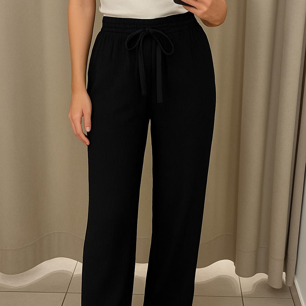 [Llevá 5, Pagá Solo 3] Pantalón Femenino Soline Pantalón con Cintura Elástica en Poliamida, Poliéster y Spandex