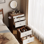 Promo 2x1: Mesita de Dormitorio Organizadora en Madera con 4 Cajones y Diseño Inteligente